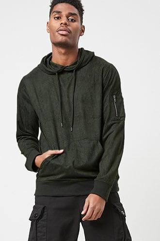 Forever21 Hooded Faux Suede Tee