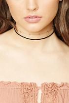 Forever21 Layered Faux Suede Chain Choker