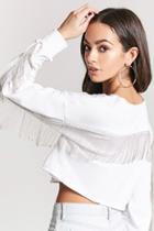 Forever21 Curb Chain Fringe Crop Top