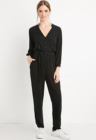 Forever21 Self-tie Tasseled Jumpsuit