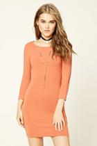 Forever21 Plus Women's  Ginger Heathered Bodycon Dress