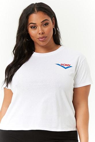 Forever21 Plus Size Pony Flag Graphic Tee