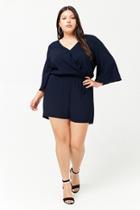 Forever21 Plus Size Bell-sleeve Surplice Romper