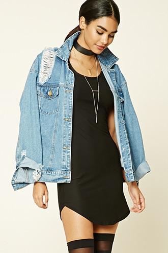 Forever21 Women's  Black Mini T-shirt Dress