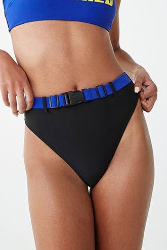 Forever21 Release Buckle Belted Bikini Bottoms