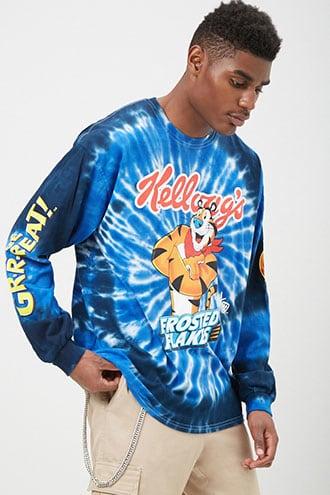 Forever21 Tie Dye Frosted Flakes Graphic Top
