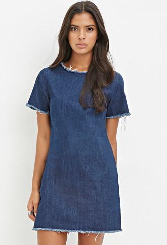 Forever21 Frayed Denim Dress