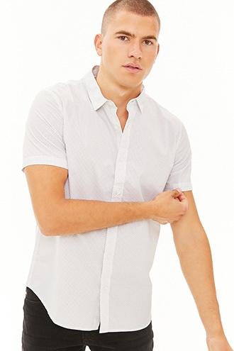 Forever21 Geo Dot Cotton Shirt