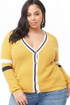 Forever21 Plus Size Striped Button-front Cardigan