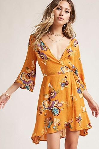 Forever21 I The Wild Floral Surplice Dress