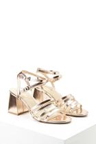 Forever21 Metallic Faux Leather Sandals