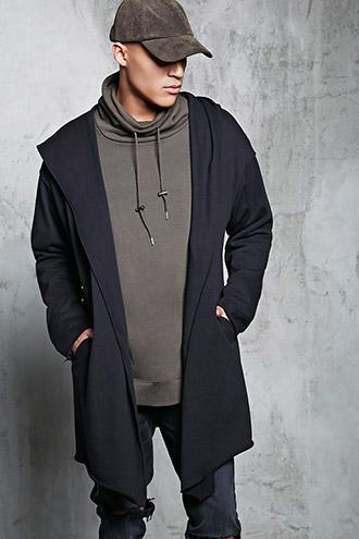 Forever21 Hooded French Terry Cardigan