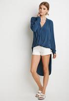 Forever21 Contemporary Twist-front Crepe Blouse