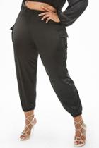 Forever21 Plus Size Satin Cargo Joggers