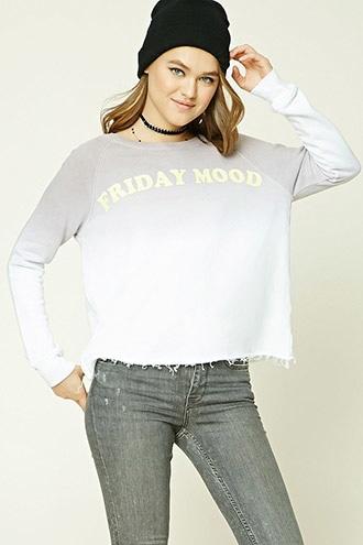 Forever21 Friday Mood Dip-dye Sweatshirt