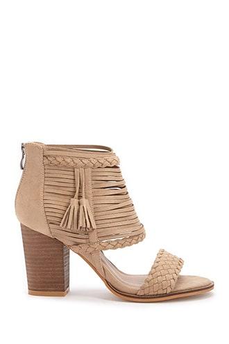 Forever21 Woven Strappy Heeled Sandals
