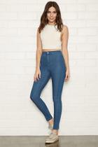 Forever21 Women's  Sky Blue High-waisted Super Skinny Jeans