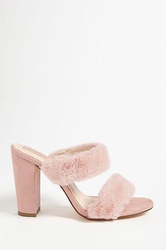 Forever21 Faux Fur Mules