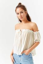 Forever21 Semi-sheer Off-the-shoulder Top