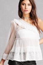 Forever21 Sheer One-shoulder Blouse