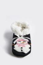 Forever21 Snowman Embroidered Slipper Socks