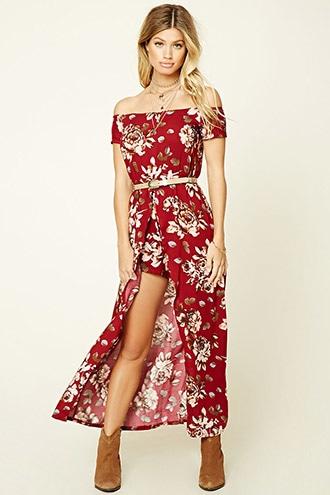 Forever21 Women's  Haute Rogue Floral Print Romper