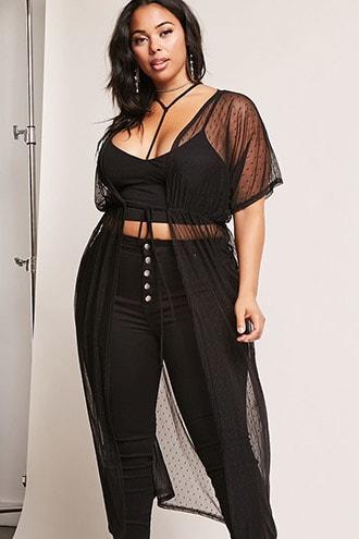 Forever21 Plus Size Sheer Duster