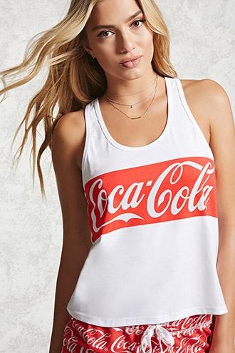 Forever21 Coca-cola Graphic Pj Tank