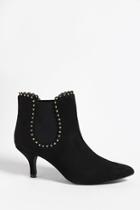Forever21 Lemon Drop Studded Faux Suede Booties