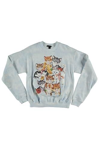 Forever21 Fleece Cat Graphic Sweater