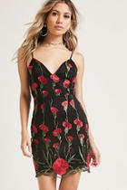Forever21 Embroidered Lace-up Dress