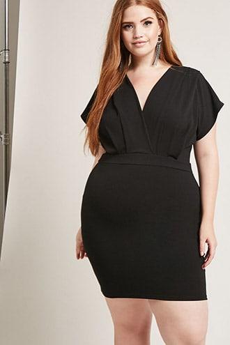 Forever21 Plus Size Surplice Mini Dress