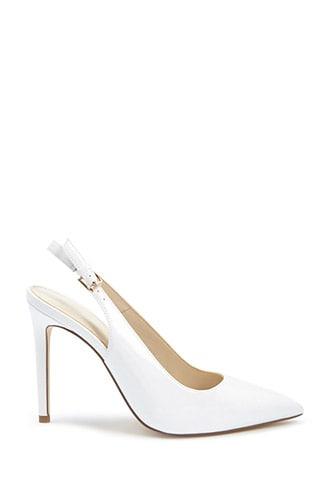 Forever21 Faux Patent Leather Sling Back Pumps