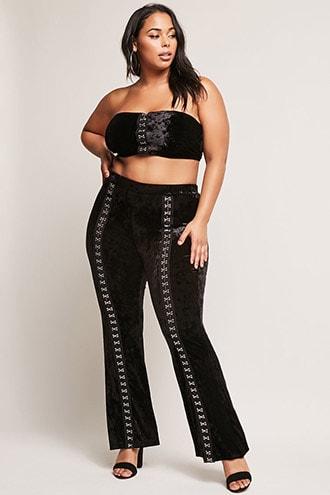 Forever21 Plus Size Velvet Crop Top