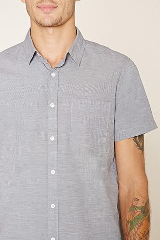 21 Men Men's  Two-tone Pocket Shirt
