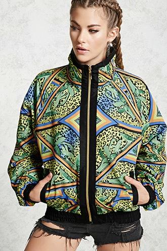 Forever21 Leopard Print Windbreaker