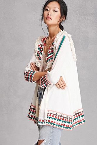 Forever21 Raj Embroidered Fringe Jacket