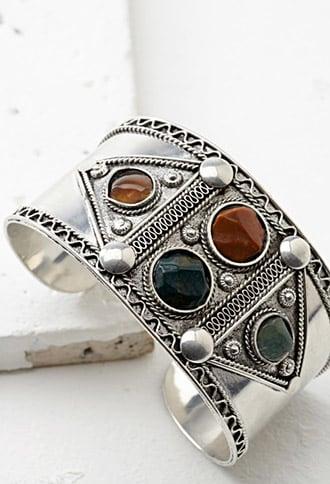 Forever21 Etched Faux Stone Cuff