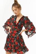 Forever21 Ruffled Floral Mini Dress