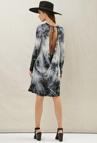 Forever21 Nytt Tie-dye Cutout-back Dress