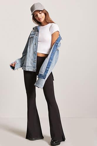 Forever21 Flare Knit Pants