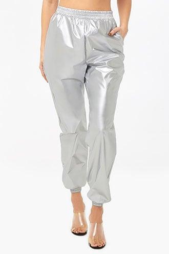 Forever21 Metallic Elasticized Pants