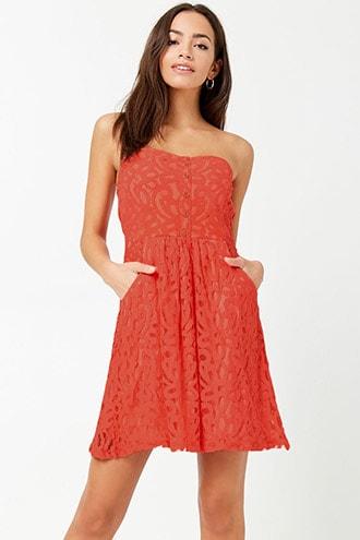 Forever21 Lace Mini Tube Dress