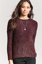 Forever21 Ribbed Fuzzy Knit Sweater