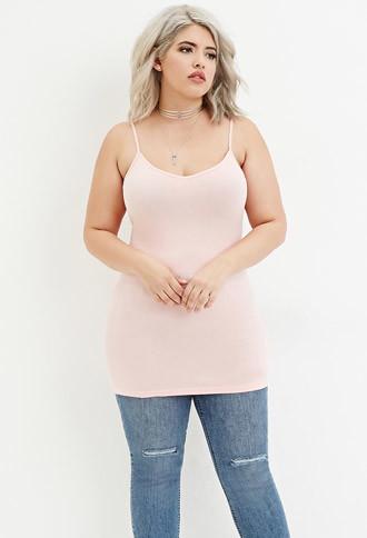 Forever21 Plus Women's  Plus Size Longline Knit Cami