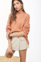 Forever21 Open-knit Hooded Sweater