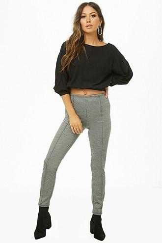 Forever21 Houndstooth Pintuck Leggings