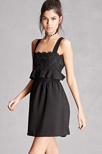 Forever21 Crochet Panel Mini Dress