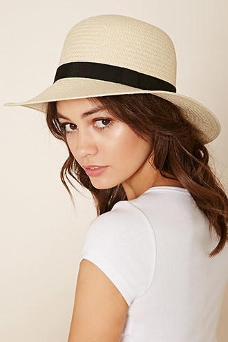 Forever21 Women's  Woven Straw Cloche Hat