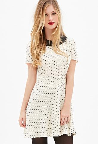 Forever21 Collared Polka Dot Dress